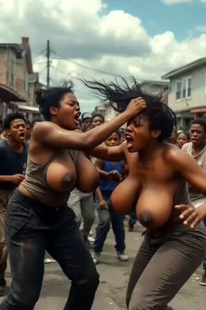 Ripped Clothing Ai Generated Choking Ebony