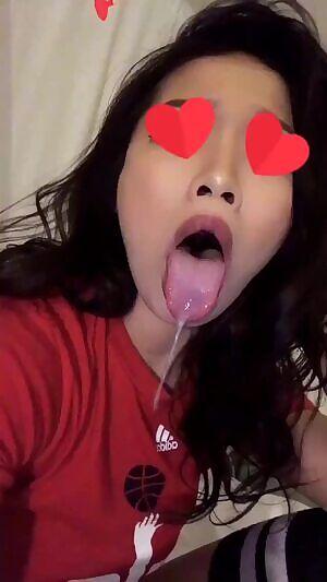 Asian girl ahegao