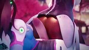 D.Va x Mercy assjob