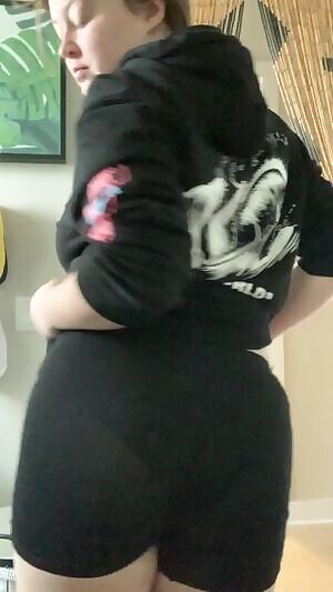 See-through shorts and a ull spread