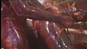 Couple having sex in a chocolate filled bathtub