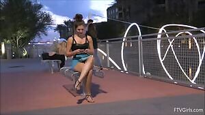 leah getting caught flashing her ass