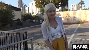 Showing her landing strip under her skirt