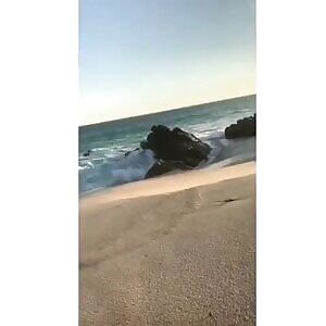 Morgan Reid at the beach