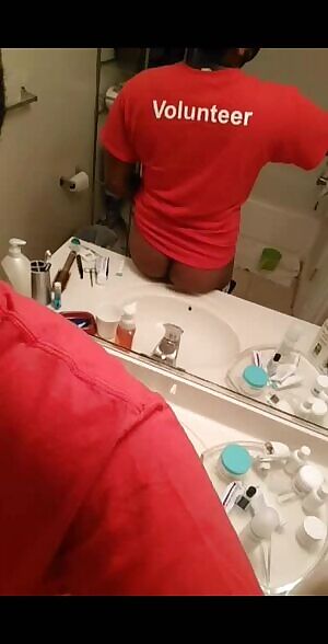 Getting jiggly in friends bathroom ;)