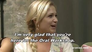 Gabi hosting a Oral Sex Workshop