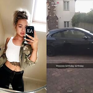 Bristol Chav Girl shaking her Booty