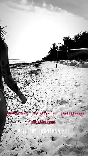 Walking down the beach