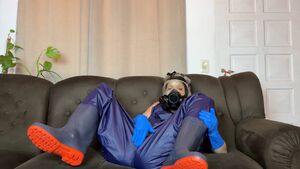 Glove Fetish Clit Rubbing Latex Gloves