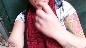 Flaunting my 36E naturals near a construction site. Two more GIFs in comments!