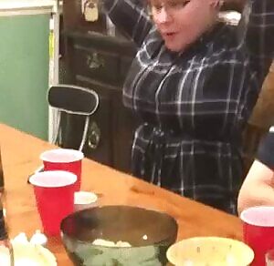 Big breasts on nerdy girl.