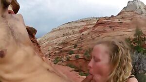 Outdoors Sloppy Blowjob Swallow