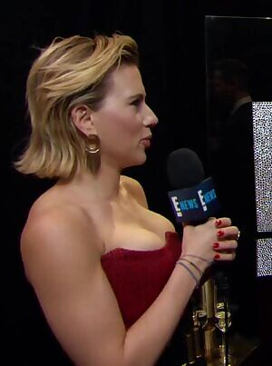 Just slide that mic between those, Scarlett...