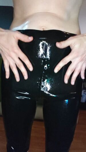 Glove Fetish Latex Leggings Veins