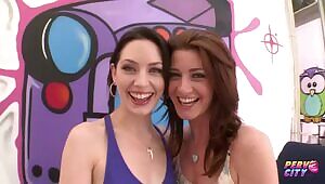 Cici Rhodes & Sarah Shevon - Uncensored Vomit Deepthroating Blowjob