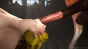Samus getting throatfucked