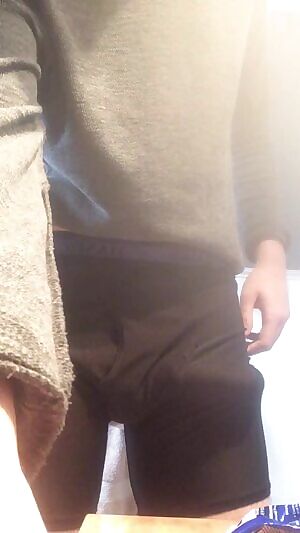 Pulling down my shorts