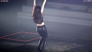 Apink Naeun in leather pants