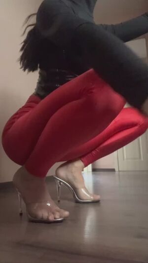 Lactation Feet Fetish Goddess Heels Leggings