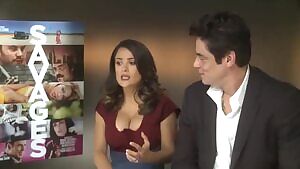Salma Hayek subtle tit bounce