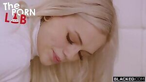 Angelic blonde fucked by big black cock