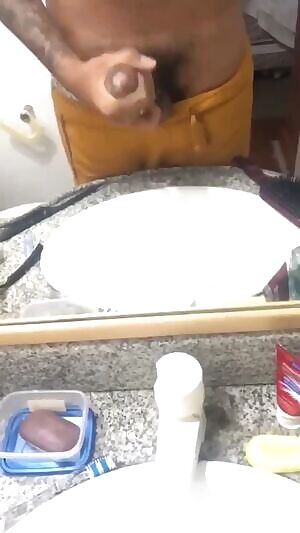 My huge cock shooting a load