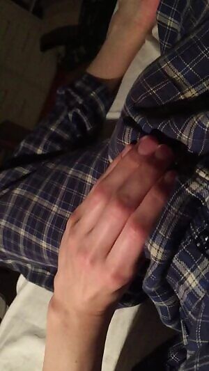 Femcock hiding in my pyjamas :3