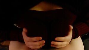 Dribbling on her too