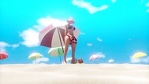 Hot day on the beach