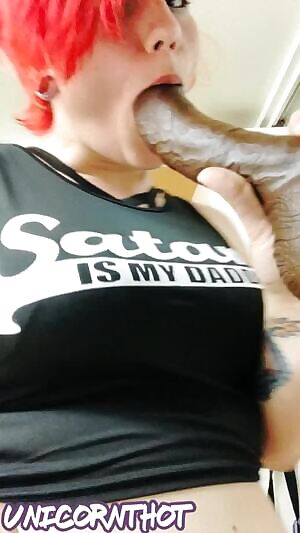 I want a real cock in my mouth but this will have to do!