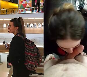 She sucked his cock after their trip to the museum.