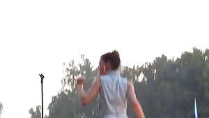 2010 Eurovision winner Lena Meyer Landrut has a sweet tail under her short shorts