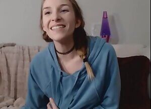 Happy camgirl flashes her huge titties