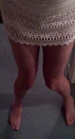 Opening my legs as I stand over you