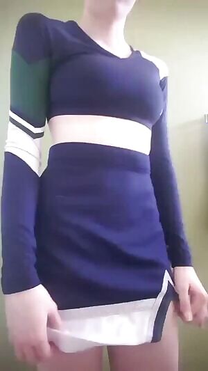 Cheerleader Has Amazing Perky Tits With Puffy Nipples