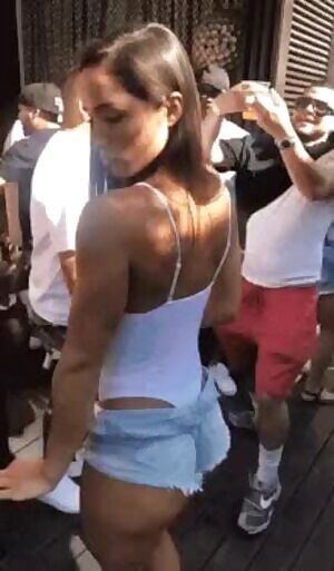 Dancing for the camera.