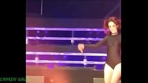 Camila Cabello showing off her legs on stage