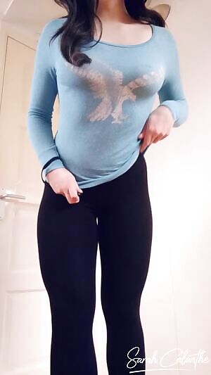 Slipping my pants off..