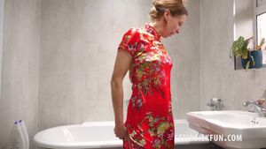 Satin Clothing Clothed Messy Non-nude Sensual
