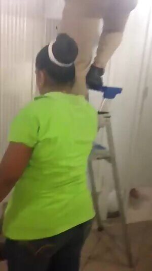 Janitors break up a pussy eating session