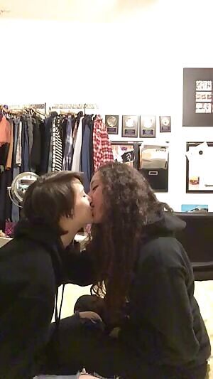 Samantha Rose & Skye kissing.