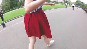 Fuck me in this park and cum in mouth please POV