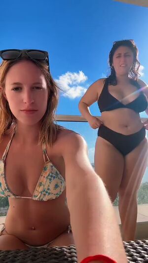 Outdoor Showcase Balcony Bikini Dancing Friends