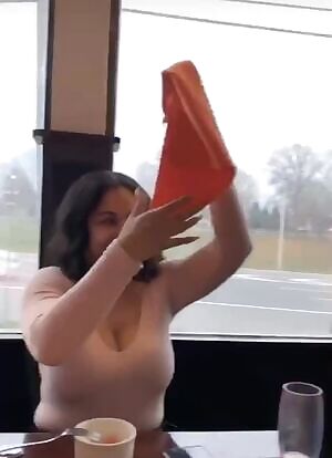 Busty at brunch