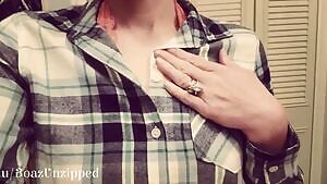 I love the contrast of flannel and lace.