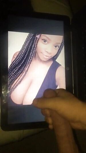 Big Tits Ebony Girl Cum Tribute