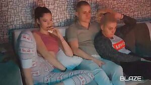 Guy Fingers His GF's Friend Right Next To Her