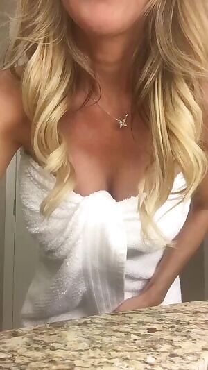 Amazing Milf Brandi Drop Towel!