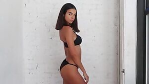 Bo Koehler black lingerie