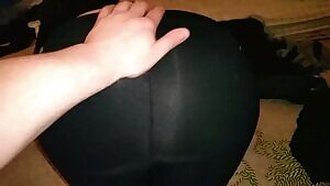 Revealing my shiny buttplug and wet pussy